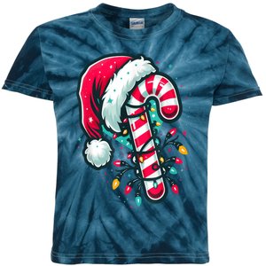 Candy Cane Crew Christmas Lights Family Matching Xmas Kids Tie-Dye T-Shirt