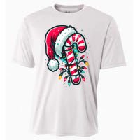 Candy Cane Crew Christmas Lights Family Matching Xmas Cooling Performance Crew T-Shirt