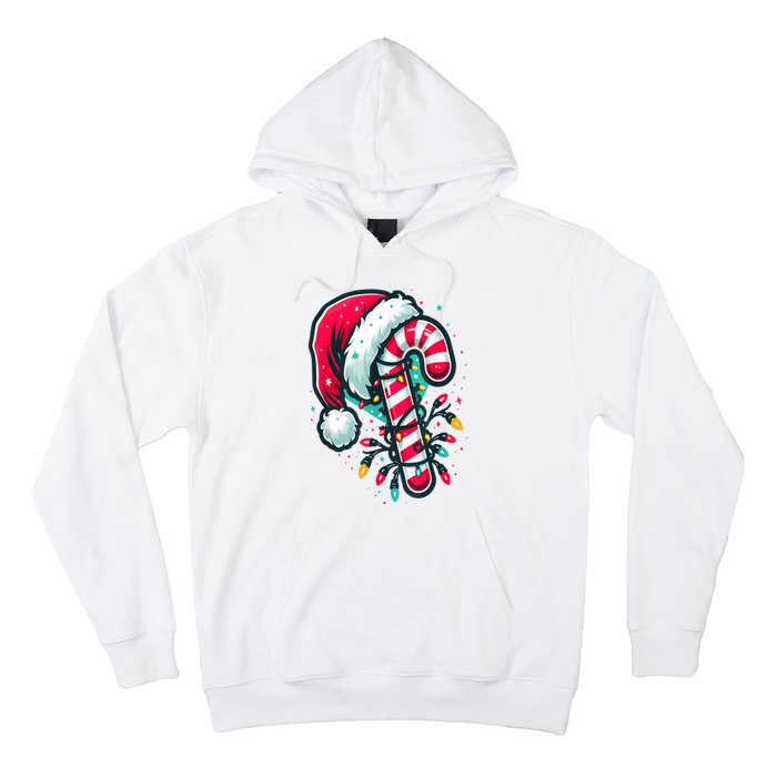 Candy Cane Crew Christmas Lights Family Matching Xmas Hoodie