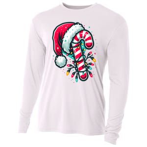 Candy Cane Crew Christmas Lights Family Matching Xmas Cooling Performance Long Sleeve Crew