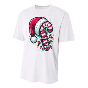 Candy Cane Crew Christmas Lights Family Matching Xmas Performance Sprint T-Shirt