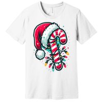 Candy Cane Crew Christmas Lights Family Matching Xmas Premium T-Shirt