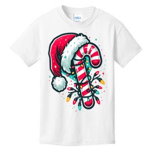 Candy Cane Crew Christmas Lights Family Matching Xmas Kids T-Shirt