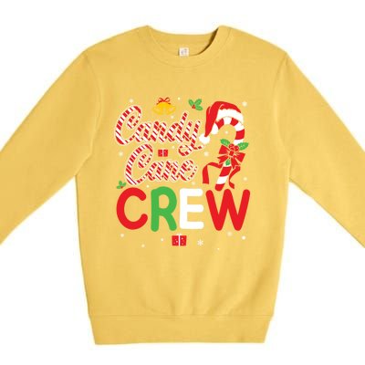 Candy Cane Crew Funny Christmas Holiday Cute Gift Premium Crewneck Sweatshirt