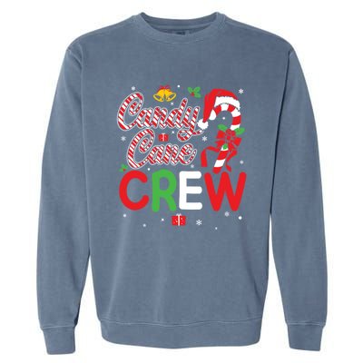 Candy Cane Crew Funny Christmas Holiday Cute Gift Garment-Dyed Sweatshirt