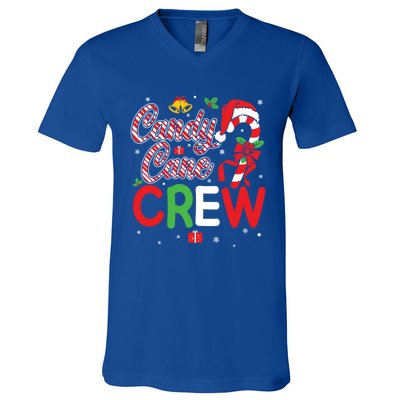 Candy Cane Crew Funny Christmas Holiday Cute Gift V-Neck T-Shirt