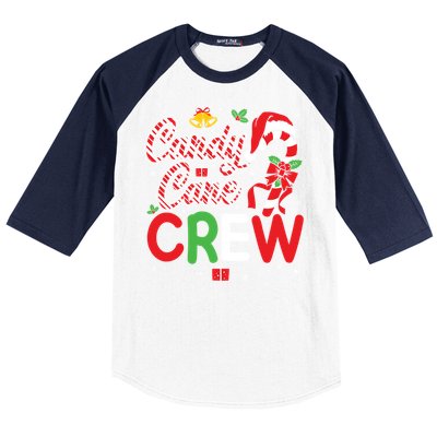 Candy Cane Crew Funny Christmas Holiday Cute Gift Baseball Sleeve Shirt