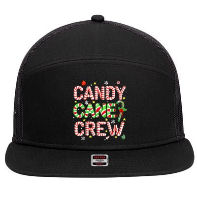 Candy Cane Crew Christmas Candy Love Funny Family Pajama 7 Panel Mesh Trucker Snapback Hat