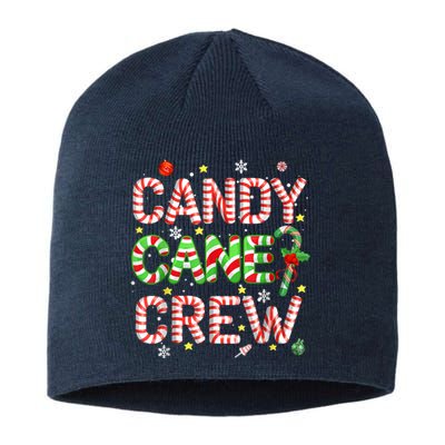 Candy Cane Crew Christmas Candy Love Funny Family Pajama Sustainable Beanie