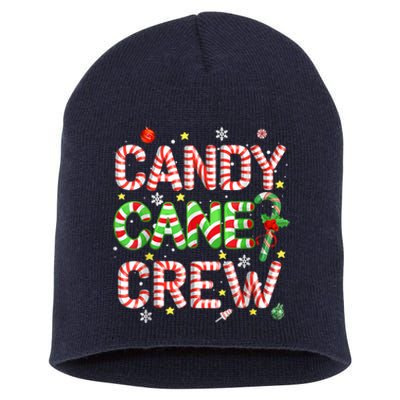 Candy Cane Crew Christmas Candy Love Funny Family Pajama Short Acrylic Beanie