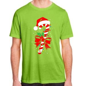 Christmas Candy Cane Boy Girl Women Pajamas Adult ChromaSoft Performance T-Shirt