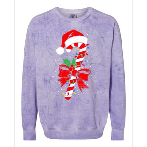 Christmas Candy Cane Boy Girl Women Pajamas Colorblast Crewneck Sweatshirt