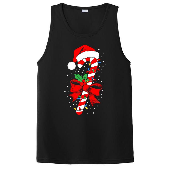 Christmas Candy Cane Boy Girl Women Pajamas PosiCharge Competitor Tank