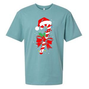 Christmas Candy Cane Boy Girl Women Pajamas Sueded Cloud Jersey T-Shirt