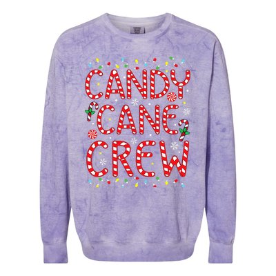 Candy Cane Crew Funny Christmas Candy Cane Lover Xmas Pajama  Colorblast Crewneck Sweatshirt