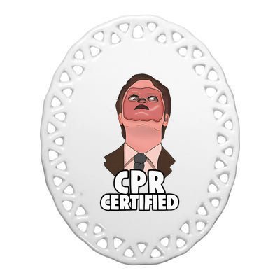 Cpr Certified Ceramic Oval Ornament