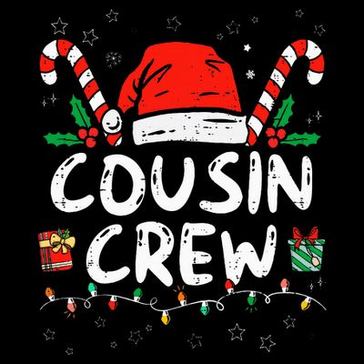 Christmas Cousin Crew Santa Hat Kids T-Shirt