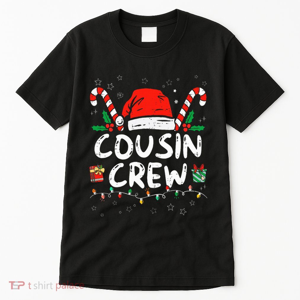 Christmas Cousin Crew Santa Hat Kids Tall T-Shirt