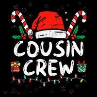 Christmas Cousin Crew Santa Hat Kids Baby Bodysuit