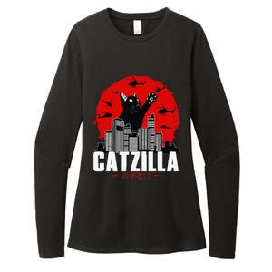 Catzilla Cute Cat Stuff For Cat Lover Cat Mom Cat Dad Womens CVC Long Sleeve Shirt