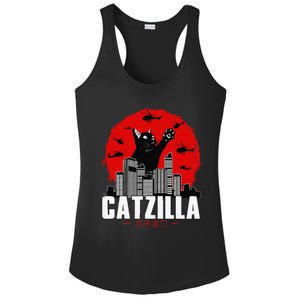 Catzilla Cute Cat Stuff For Cat Lover Cat Mom Cat Dad Ladies PosiCharge Competitor Racerback Tank