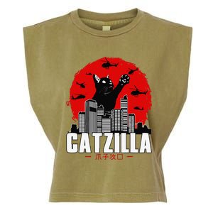 Catzilla Cute Cat Stuff For Cat Lover Cat Mom Cat Dad Garment-Dyed Women's Muscle Tee