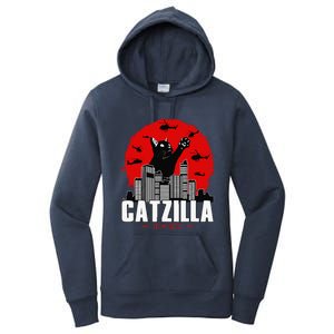 Catzilla Cute Cat Stuff For Cat Lover Cat Mom Cat Dad Women's Pullover Hoodie