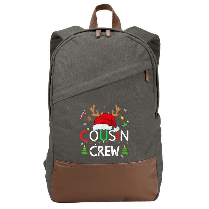 Cousin crew Christmas family Xmas Naughty matching pajamas Cotton Canvas Backpack