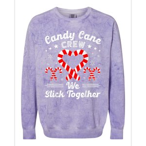 Christmas Candy Cane Heart Crew Family Matching Pajamas Colorblast Crewneck Sweatshirt