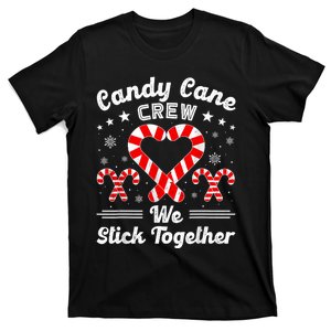 Christmas Candy Cane Heart Crew Family Matching Pajamas T-Shirt