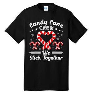 Christmas Candy Cane Heart Crew Family Matching Pajamas Tall T-Shirt