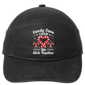 Christmas Candy Cane Heart Crew Family Matching Pajamas 7-Panel Snapback Hat