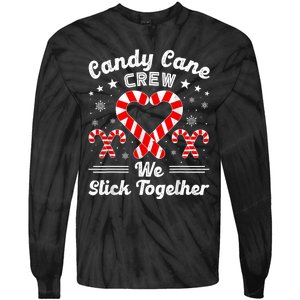 Christmas Candy Cane Heart Crew Family Matching Pajamas Tie-Dye Long Sleeve Shirt