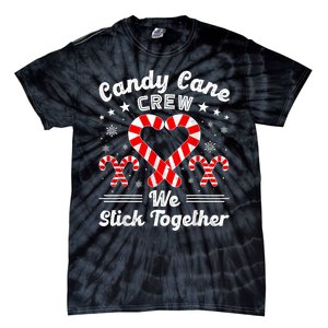 Christmas Candy Cane Heart Crew Family Matching Pajamas Tie-Dye T-Shirt