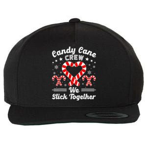 Christmas Candy Cane Heart Crew Family Matching Pajamas Wool Snapback Cap