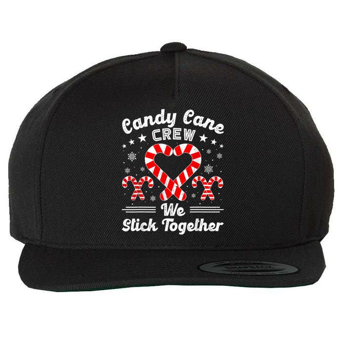 Christmas Candy Cane Heart Crew Family Matching Pajamas Wool Snapback Cap