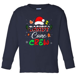 Candy Cane Crew Funny Candy Santa Funny Christmas Toddler Long Sleeve Shirt