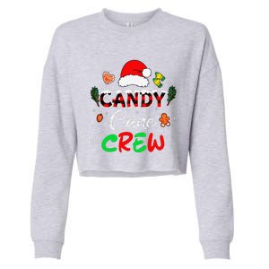 Candy Cane Crew Funny Candy Santa Funny Christmas Cropped Pullover Crew