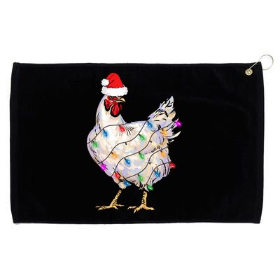 Chicken Christmas Grommeted Golf Towel