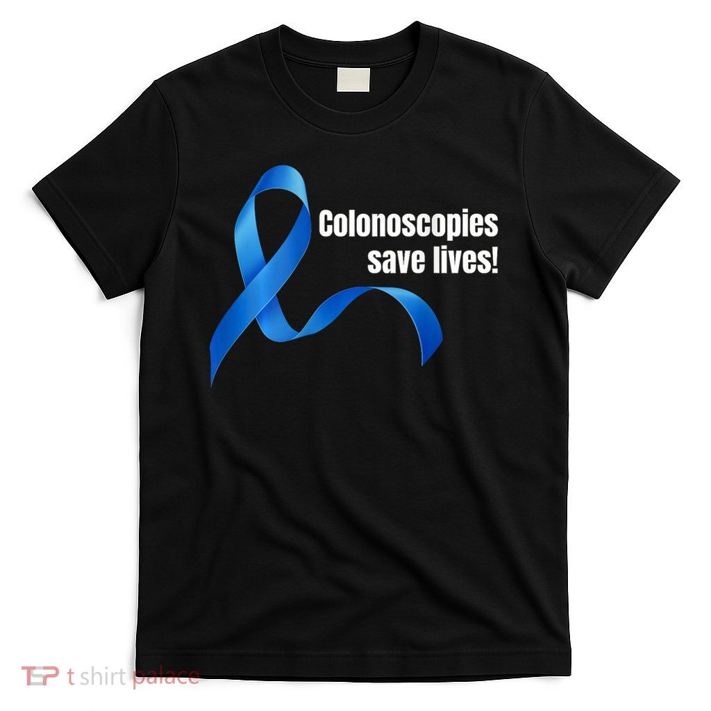Colorectal Cancer Colon Cancer Awareness Blue Ribbon T-Shirt