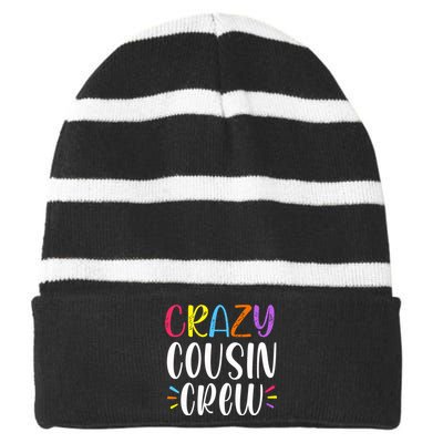 Crazy Cousin Crew Gift Striped Beanie with Solid Band