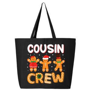 Cousin Crew Christmas Pajama Shirt Gingerbread Man 25L Jumbo Tote