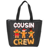 Cousin Crew Christmas Pajama Shirt Gingerbread Man Zip Tote Bag