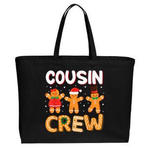 Cousin Crew Christmas Pajama Shirt Gingerbread Man Cotton Canvas Jumbo Tote