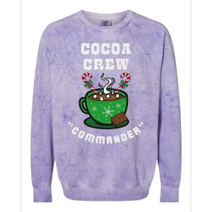 Cocoa Crew Commander Christmas Xmas Squad Picture Colorblast Crewneck Sweatshirt