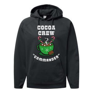 Cocoa Crew Commander Christmas Xmas Squad Picture Performance Fleece Hoodie