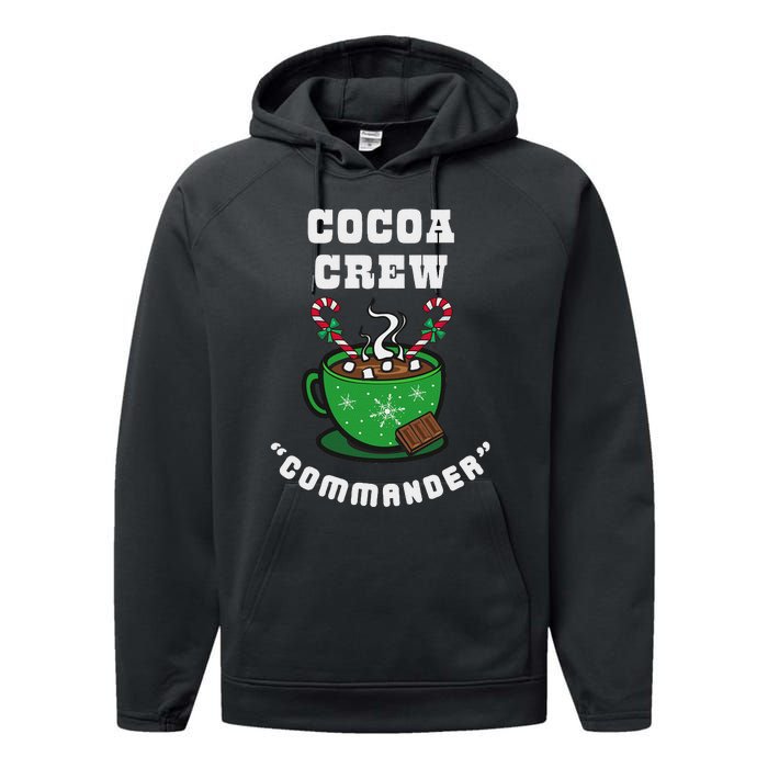 Cocoa Crew Commander Christmas Xmas Squad Picture Performance Fleece Hoodie