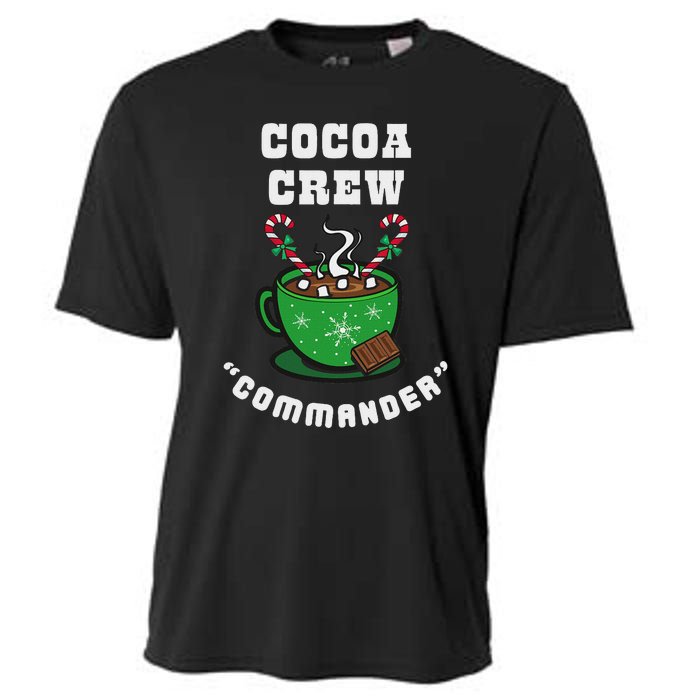 Cocoa Crew Commander Christmas Xmas Squad Picture Cooling Performance Crew T-Shirt