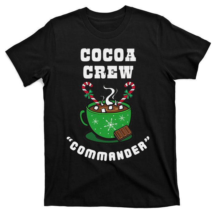 Cocoa Crew Commander Christmas Xmas Squad Picture T-Shirt