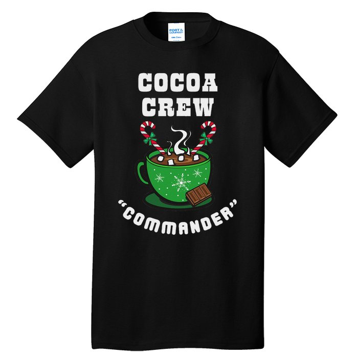 Cocoa Crew Commander Christmas Xmas Squad Picture Tall T-Shirt